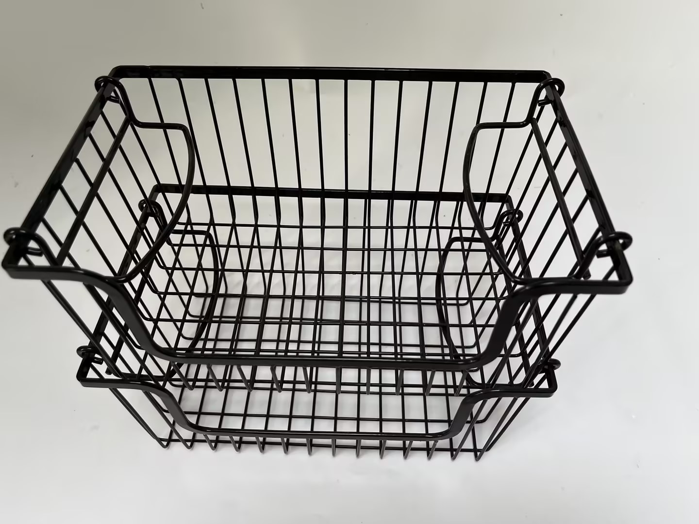 Topsome Baskets for Household Purposes Wire Baskets for Organizing Household Pantry Baskets 2 Pack Metal Baskets for Pantry Storage Wire Storage Baskets Black Metal Storage Bins